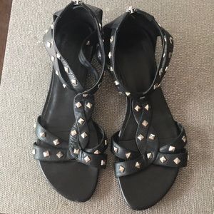 Black gladiator sandals